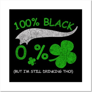 Black People Irish Shamrock, St Patrick’s Day Posters and Art